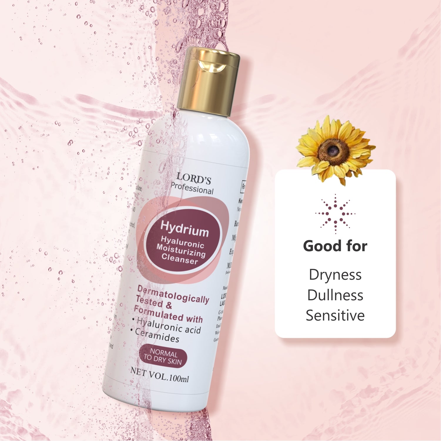 Hydrium Hyaluronic Moisturizing Cleanser (100ml)