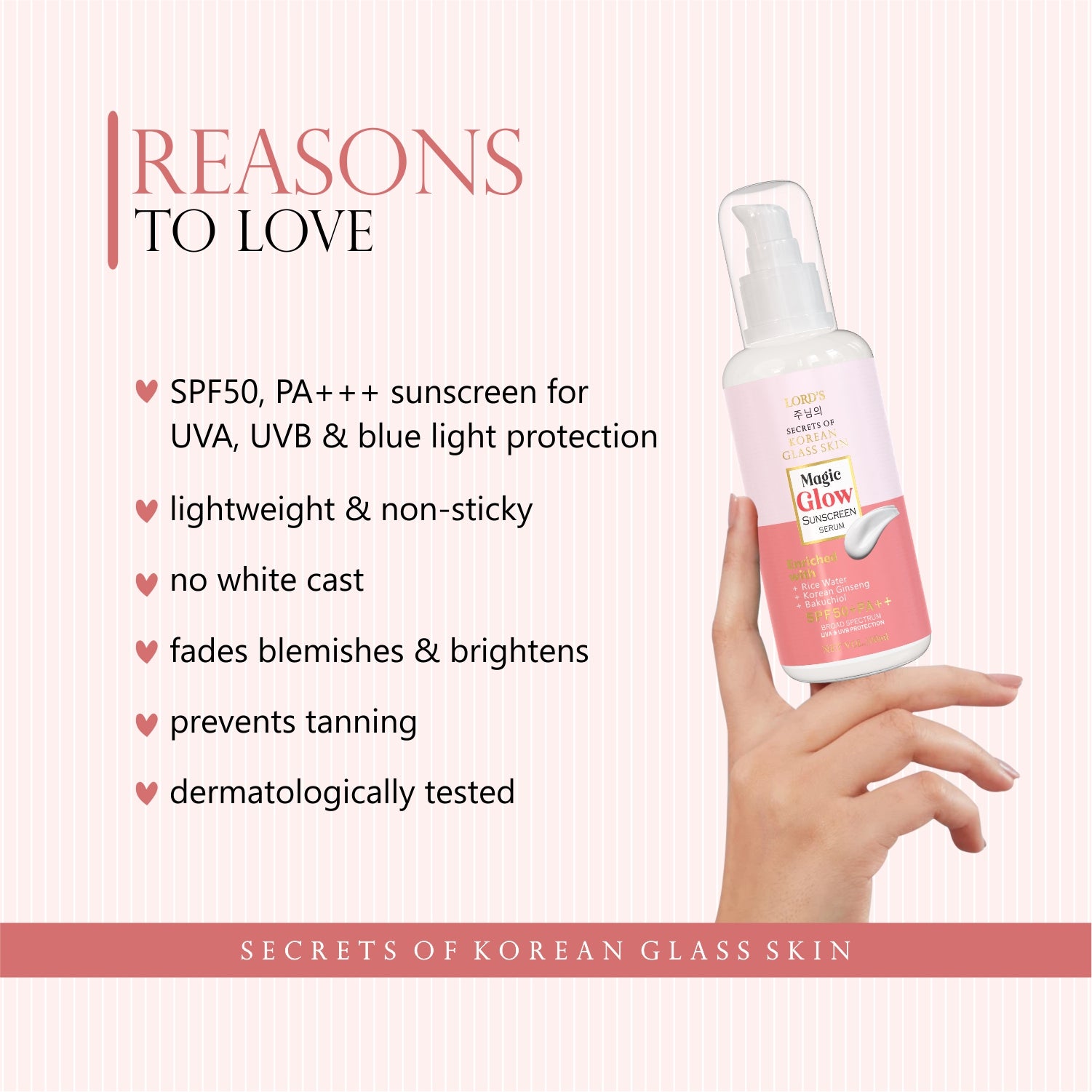 Lord's Rice Water Magic Glow SPF 50+ PA++ Sunscreen Serum