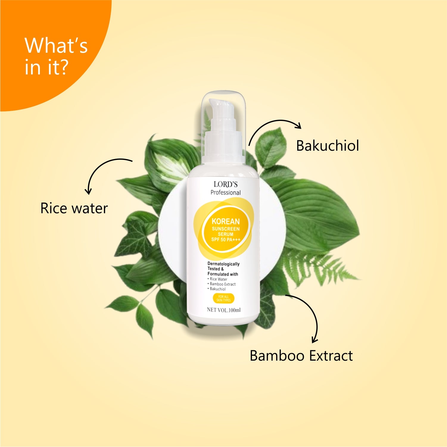 Professional Korean Sunscreen Serum spf 50 pa +++