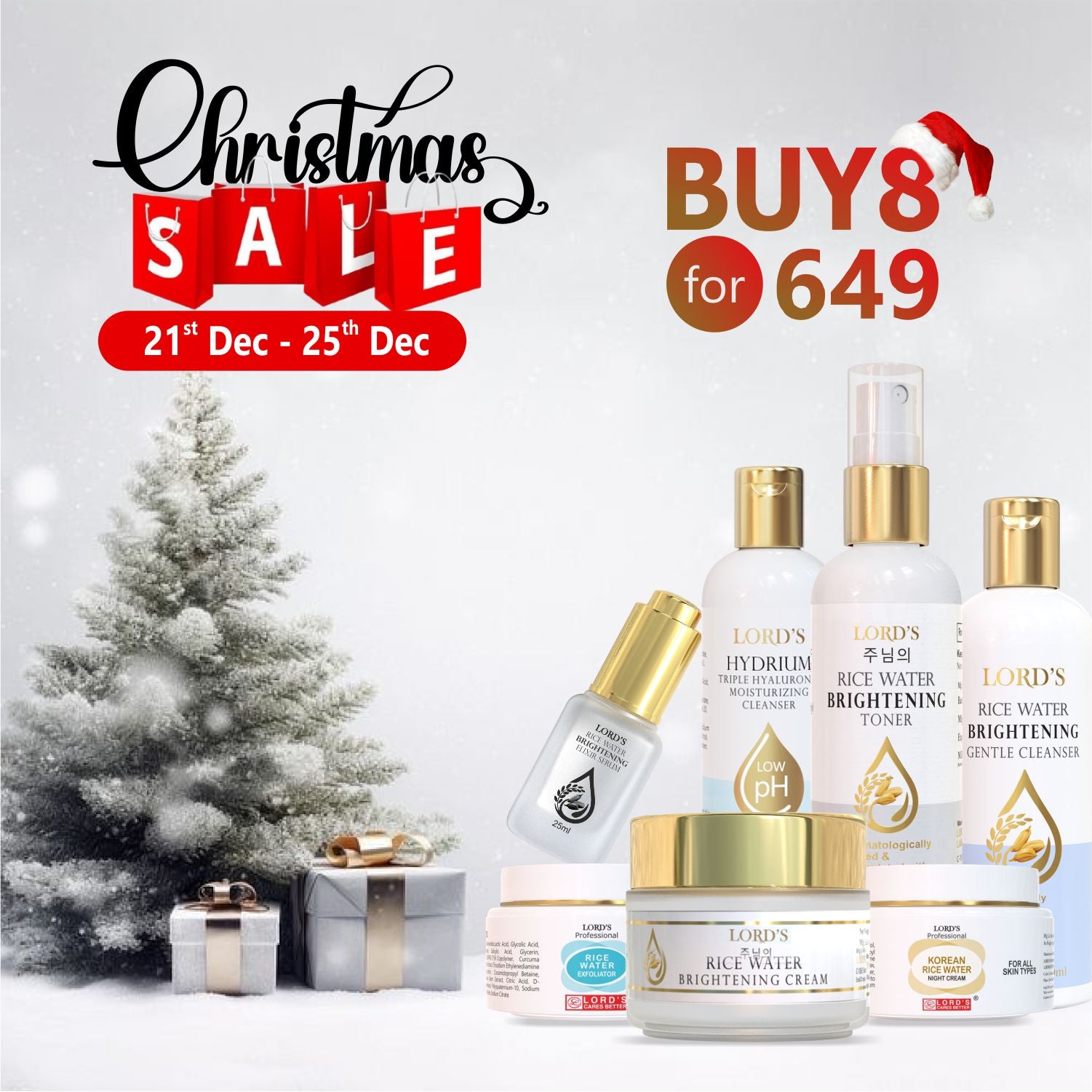 buy 8 @ 649 - Christmas Rice Water Skincare Sale