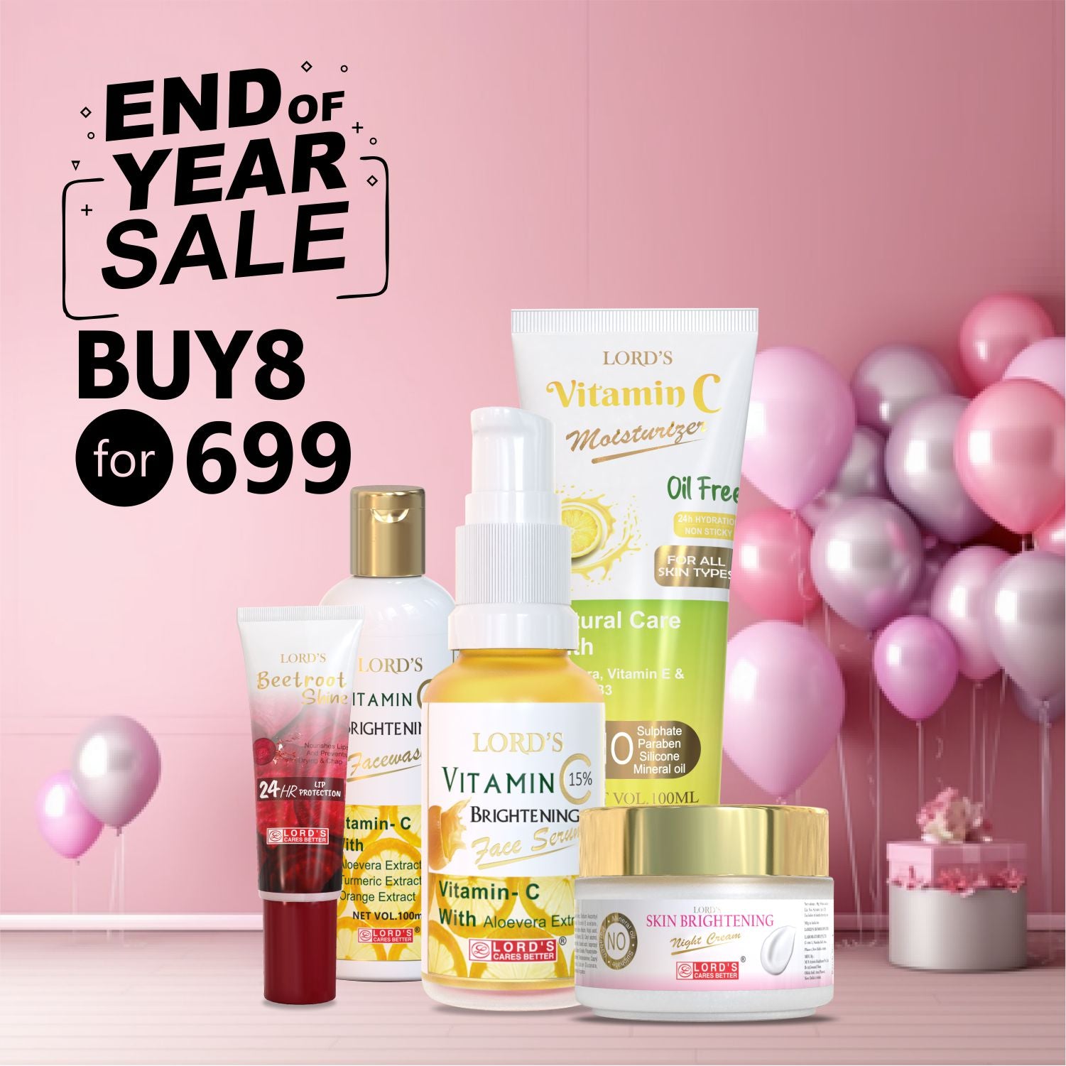 Buy 8 @ ₹699 - New Year Vitamin C Brightening Bundle