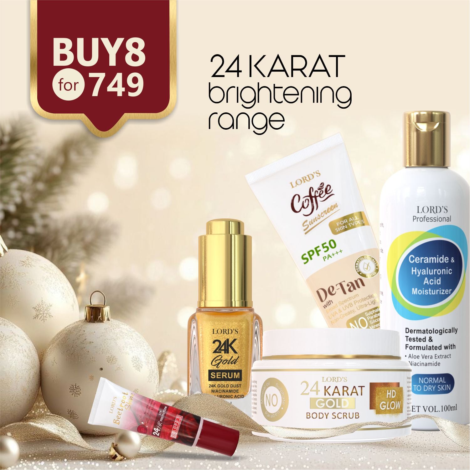 BUY 8 @749||  24k Gold Brighting Range