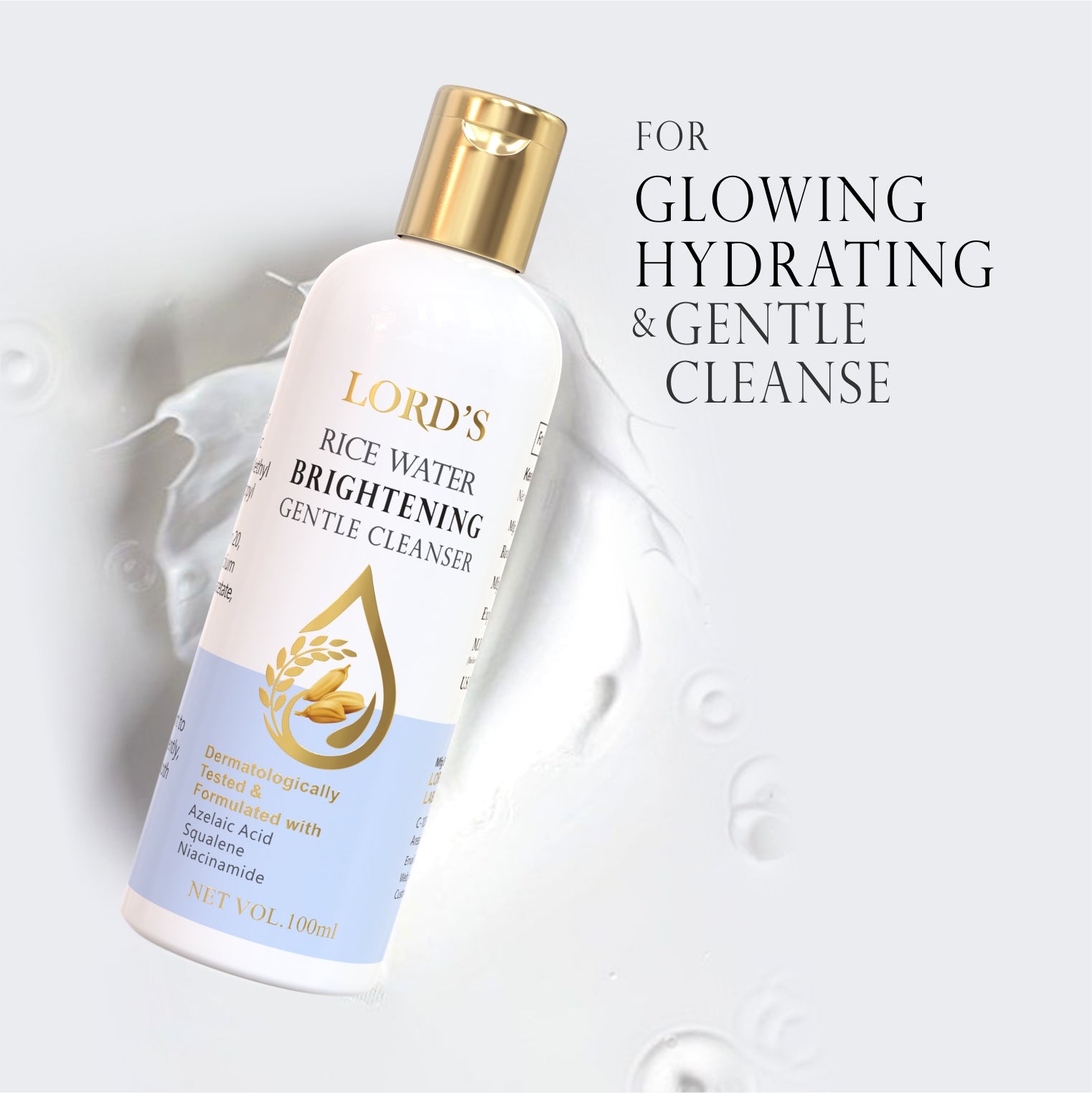 Lord's  Rice Water Brightening Gentle Cleanser (100 ml)