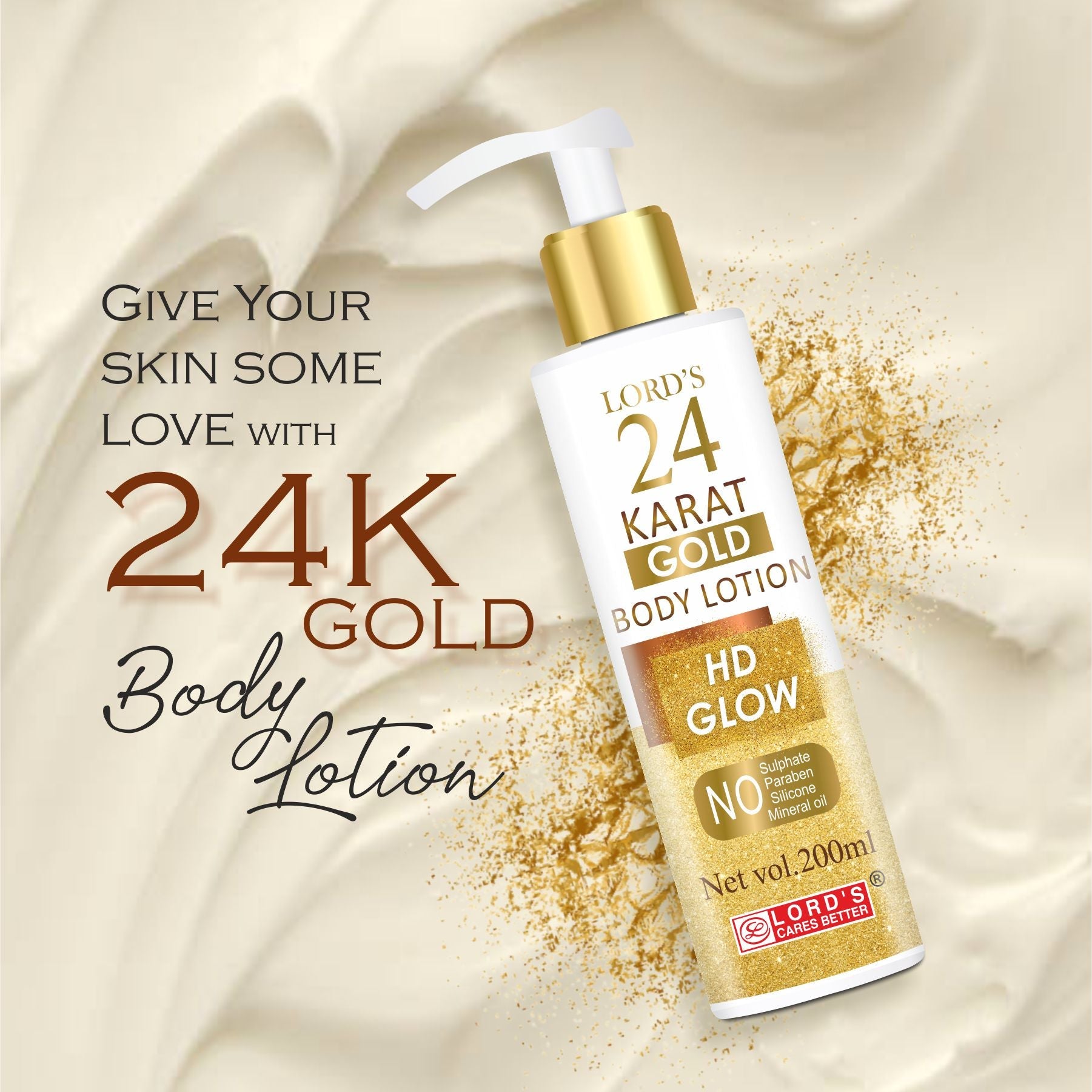 Lord's 24 Karat Gold Body Lotion + Body Wash (500 ml)