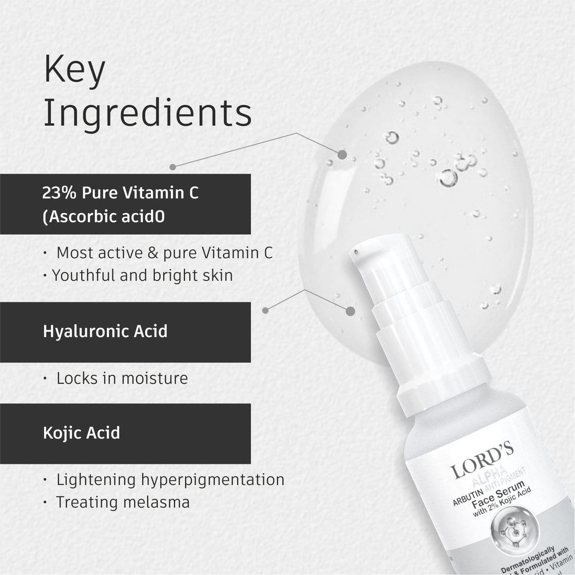 Lords Alpha Arbutin Anti Pigment Face Serum |30 ml