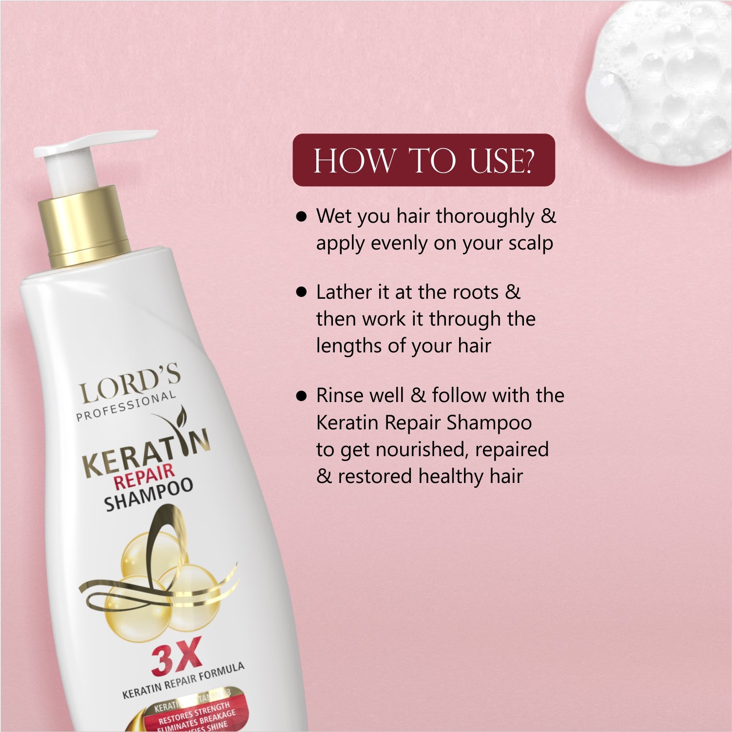 Keratin Repair Shampoo (500ml)