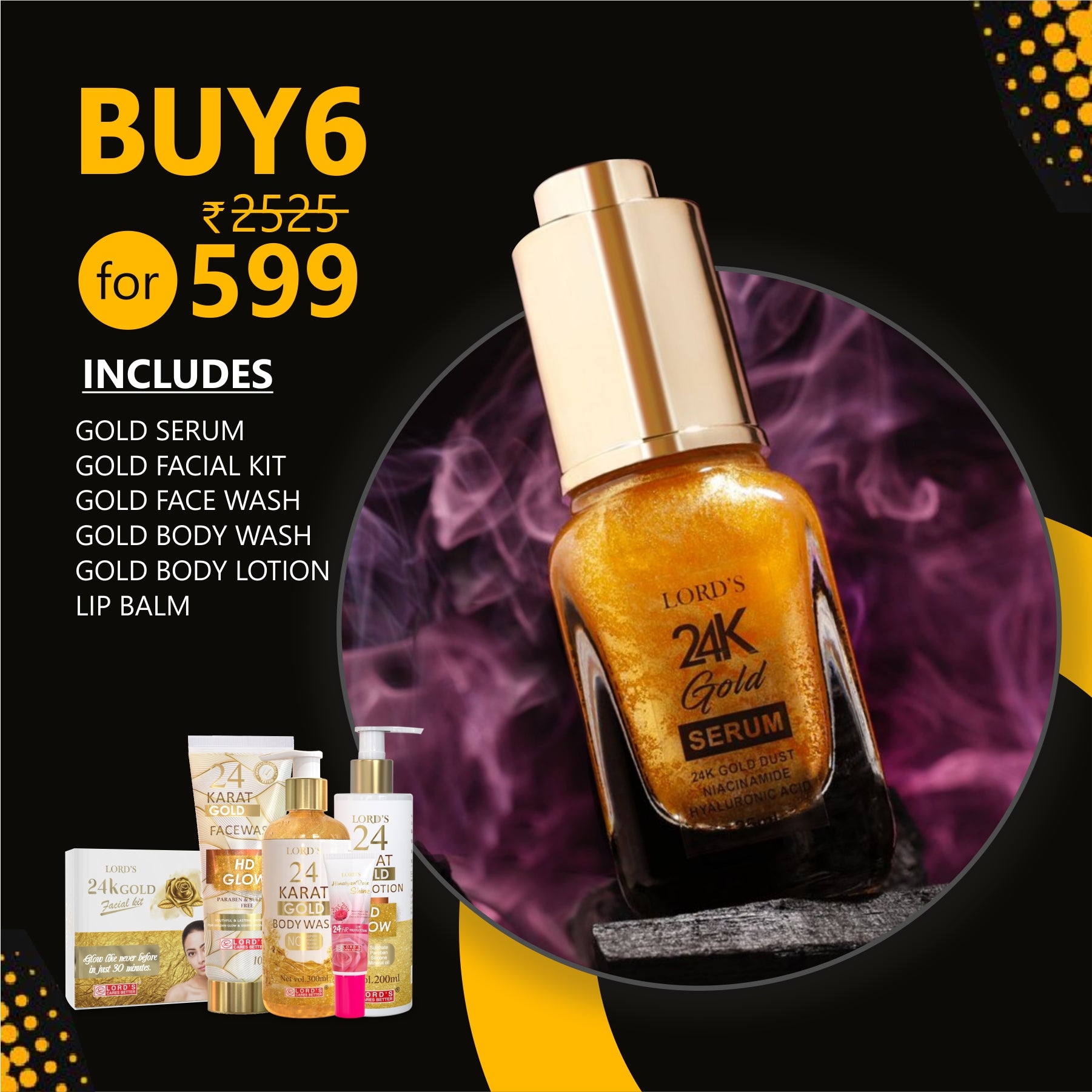 BUY 6 @599 || 24k Gold Brighting Range