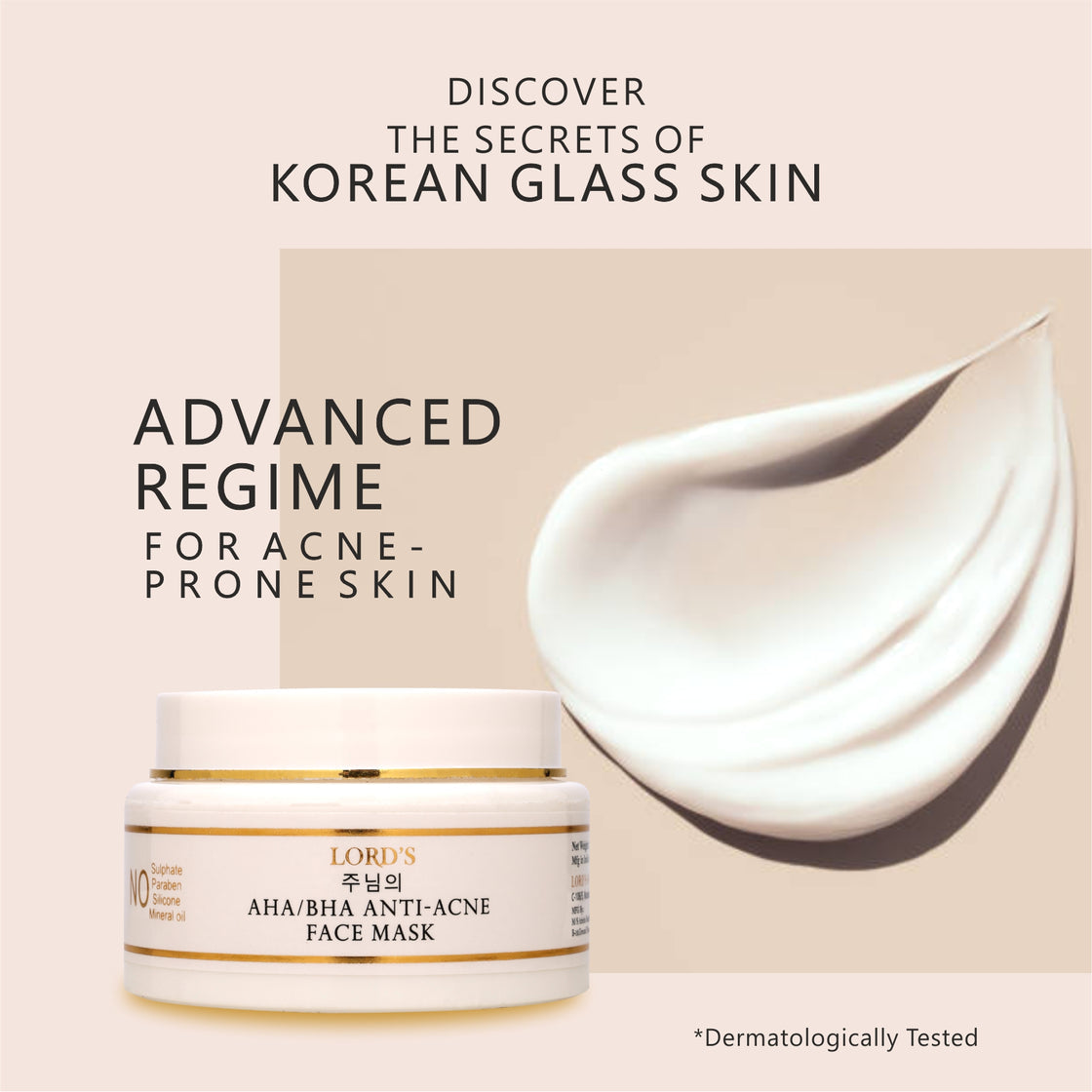 Lord's Korean Glass Skin Anti Acne Kit (225ml+ 100g)