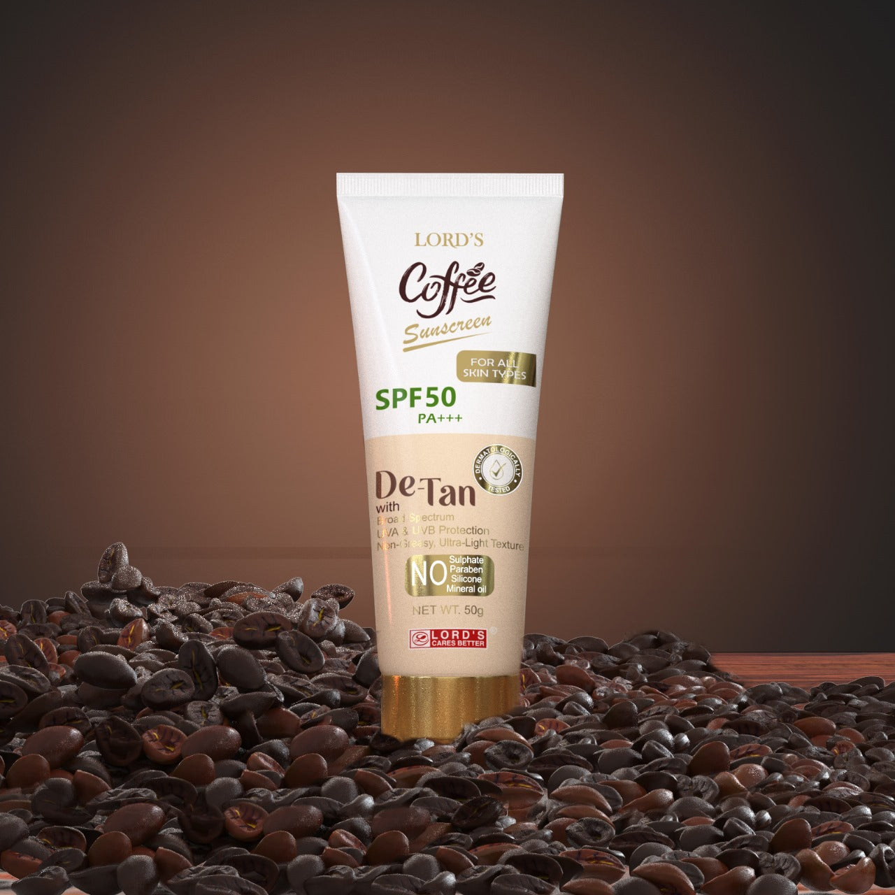 Lord's Coffee SPF 50+ Detan Sunscreen