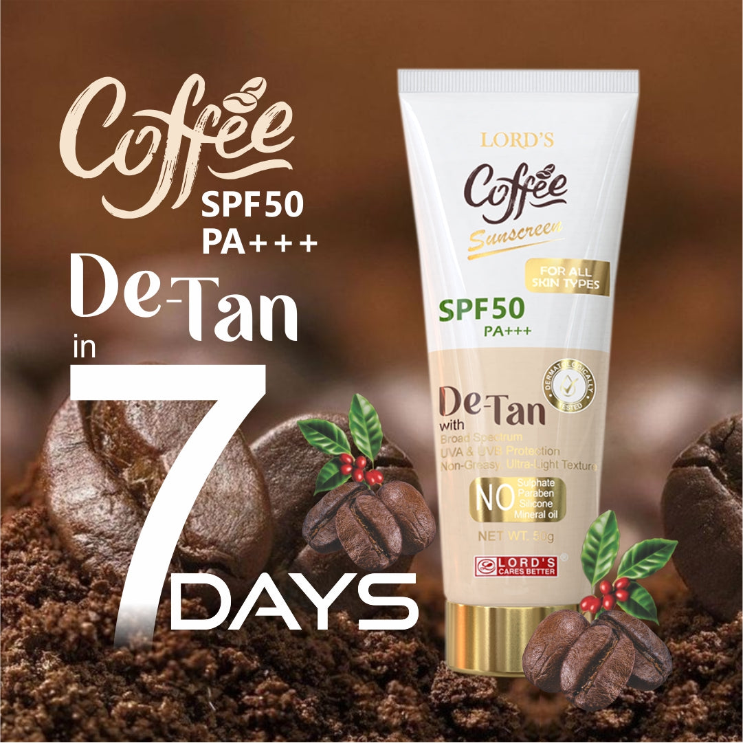 Lord's Coffee SPF 50+ Detan Sunscreen