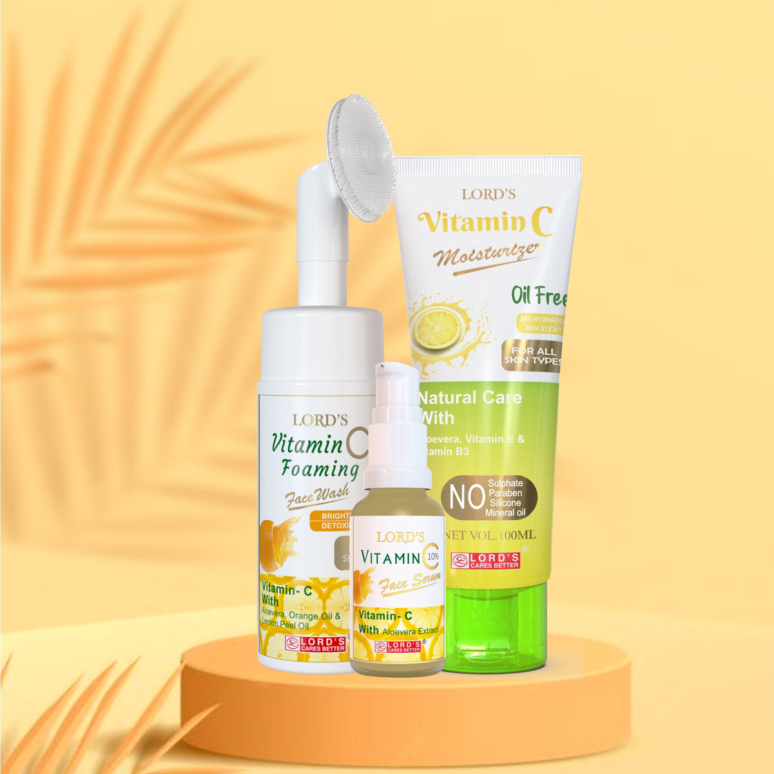 Lord's Vitamin C Face Brightening Kit (150ml + 30ml + 100ml)